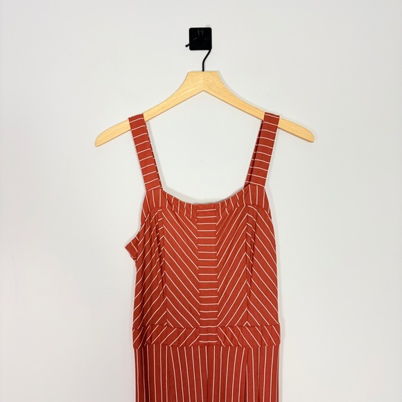 Anthropologie Skies Are Blue Striped Wide Leg Jumpsuit Size Medium Boho Coastal - Picture 3 of 7